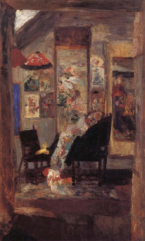 James Ensor Skeleton Looking at Chinoiseries Sweden oil painting art